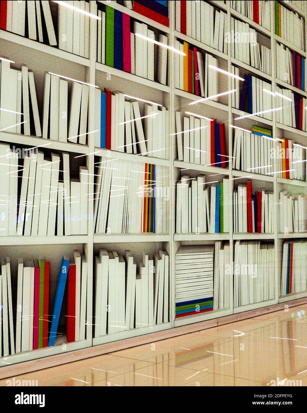 primo piano del modello di libreria Foto Stock
