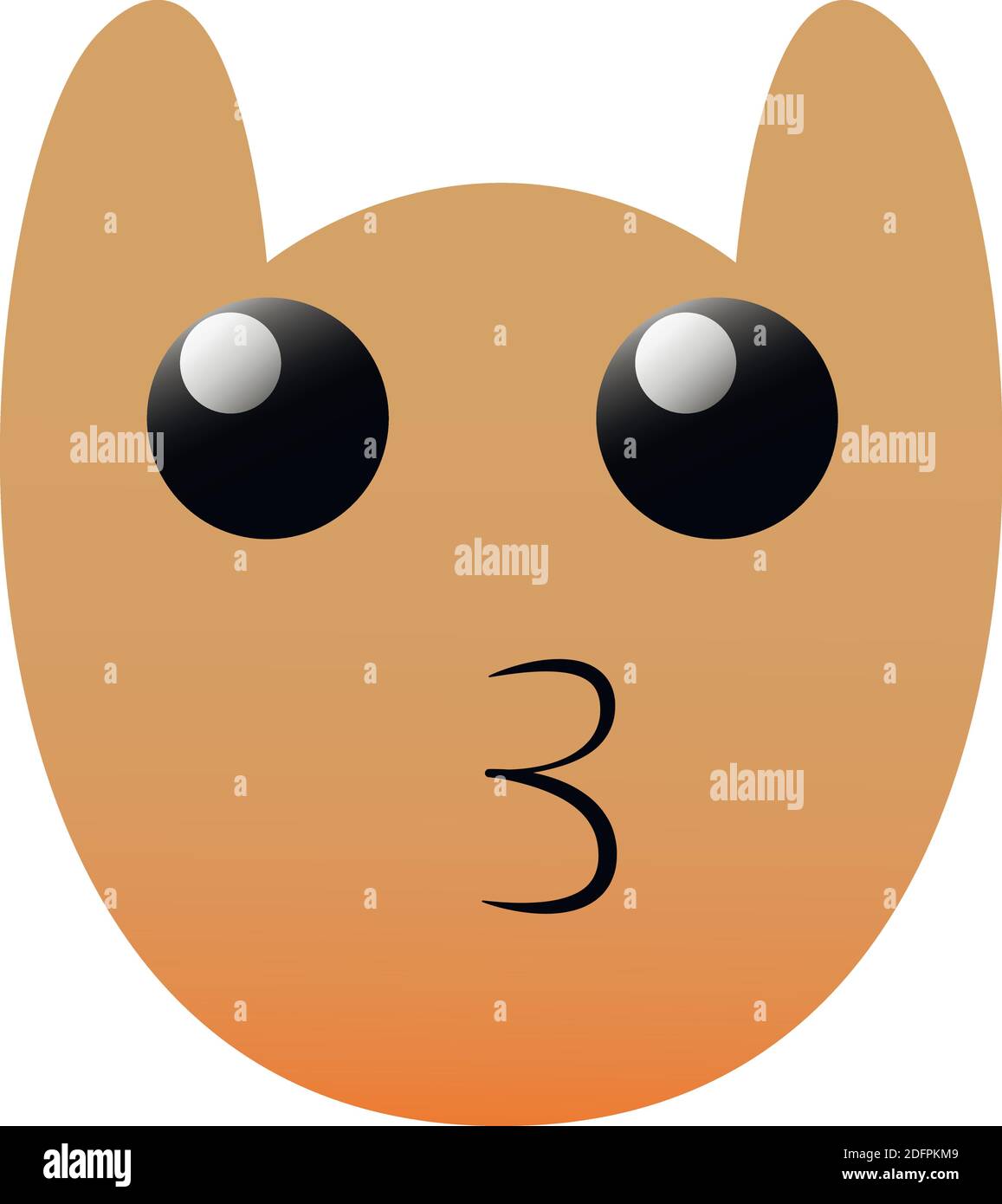 Divertente gufo faccia di un set con grandi occhi. Bacio Kawaii Emoji. Icone con una bella sfumatura. EPS 10. Illustrazione Vettoriale