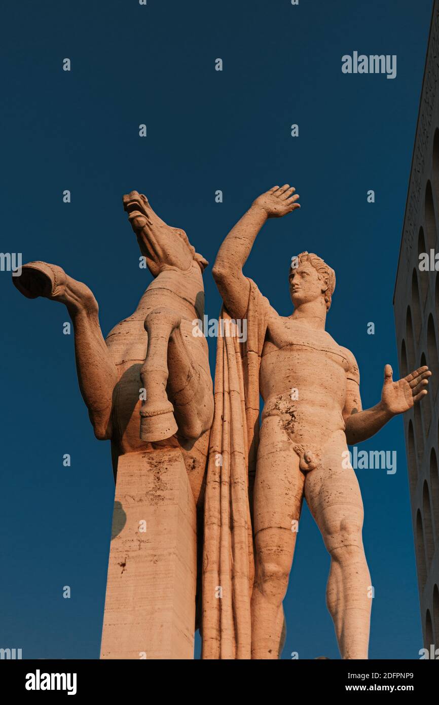 Il Palazzo della civiltà Italiana, Roma Foto Stock