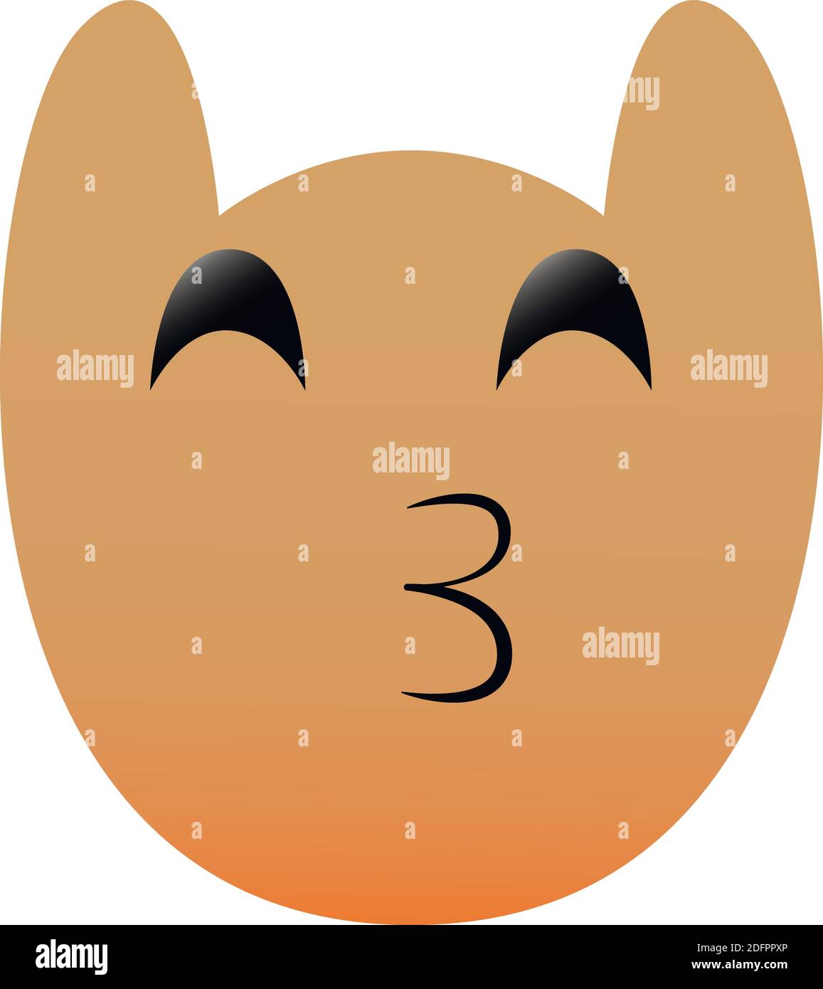 Divertente gufo faccia di un set con grandi occhi. Bacio Kawaii Emoji. Icone con una bella sfumatura. EPS 10. Illustrazione Vettoriale