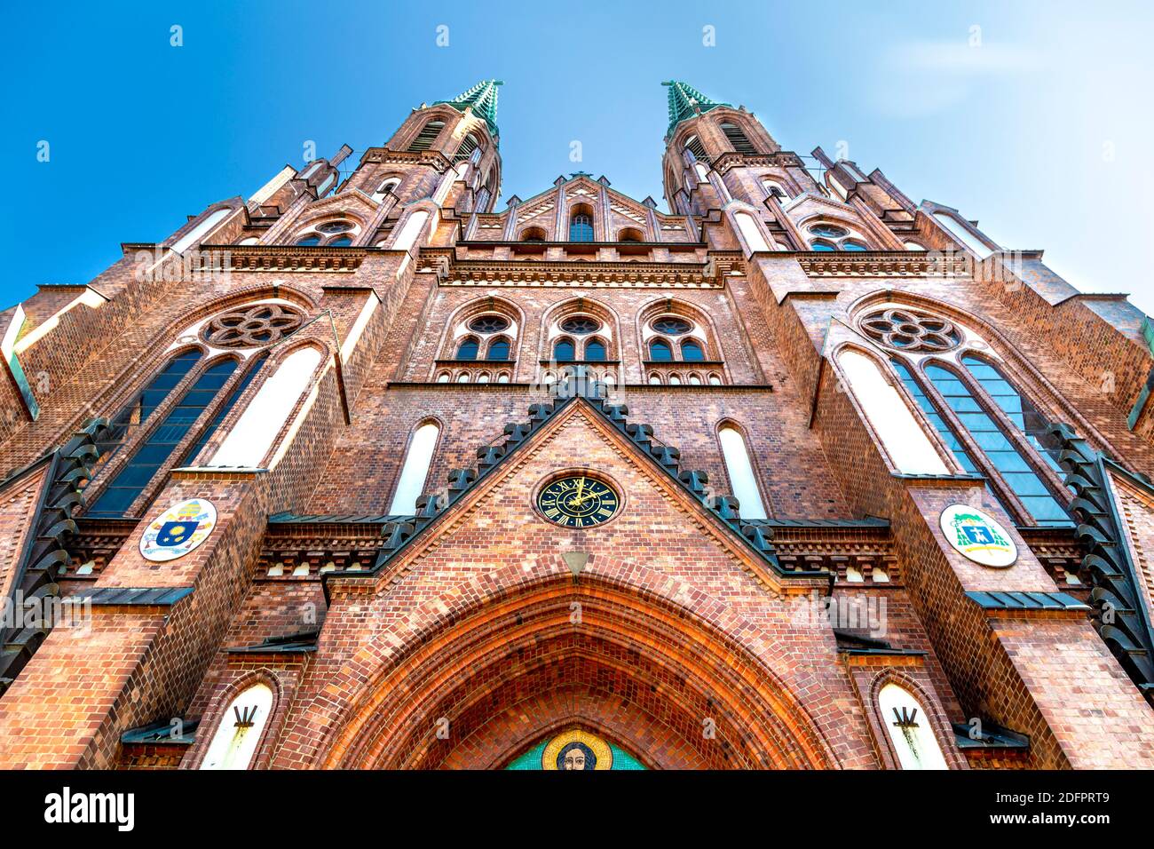 Cattedrale di San Florian (Parafia Katedralna pw. Św. Michała Archanioła i Św. Floriana Męczennika) nel distretto di Praga, Varsavia, Polonia Foto Stock
