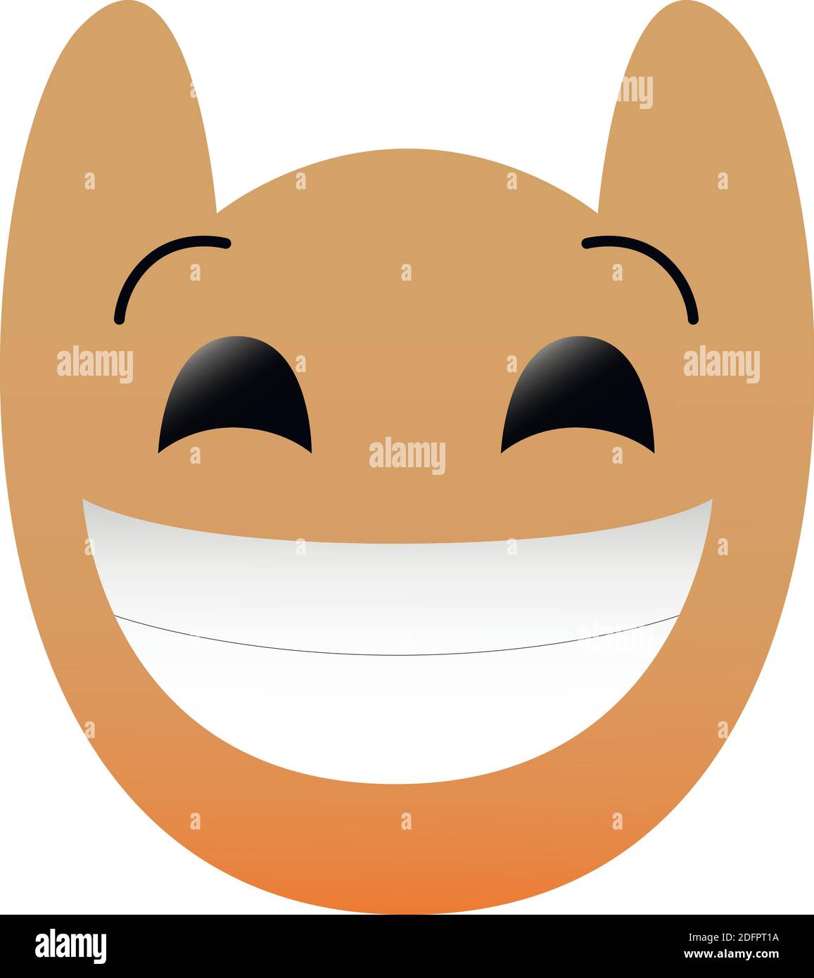 Divertente gufo faccia di un set con grandi occhi. Felice Kawaii Emoji. Icone con una bella sfumatura. EPS 10. Illustrazione Vettoriale