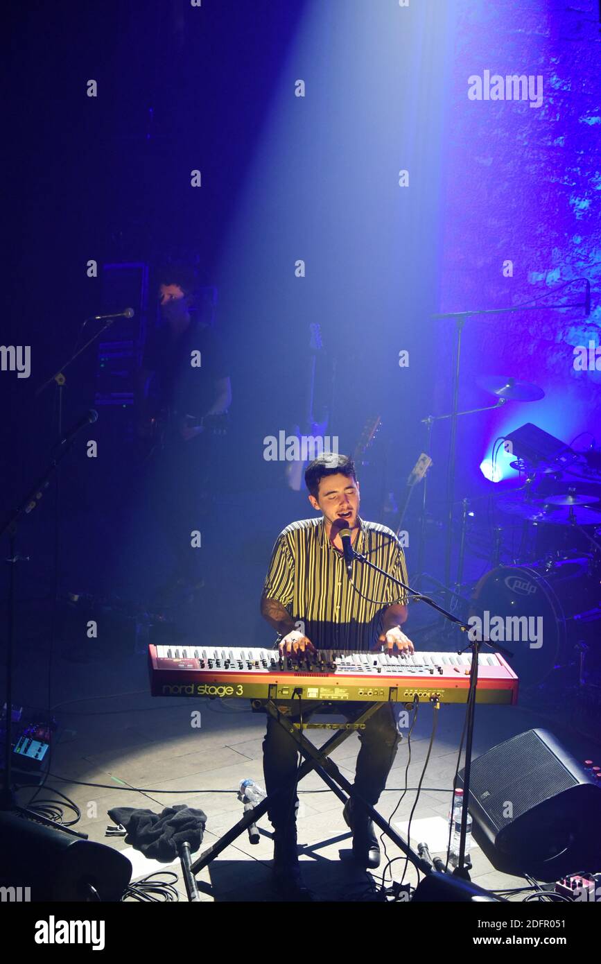 Louis Delort si esibisce dal vivo al Cafe de la danse di Parigi, in Francia, il 29 settembre 2018. Foto di Alain Apaydin/ABACAPRESS.COM Foto Stock