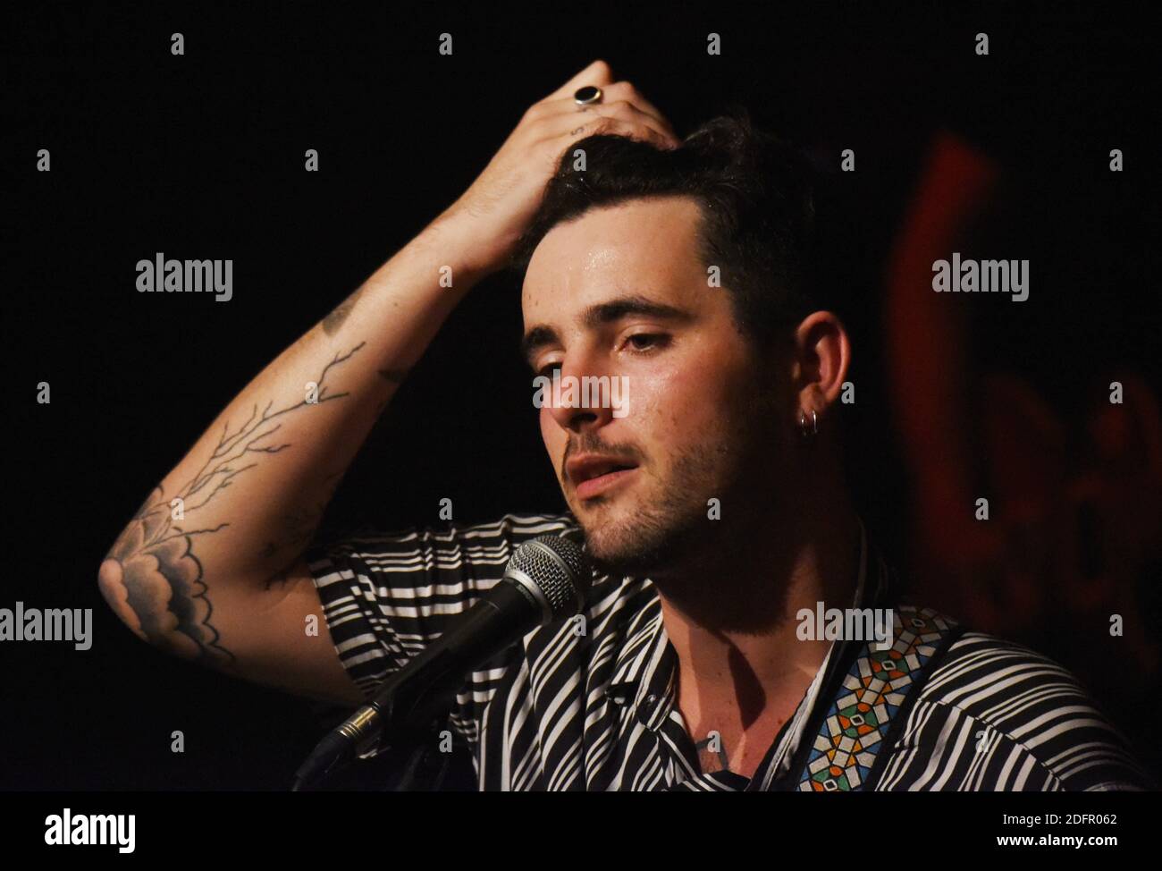 Louis Delort si esibisce dal vivo al Cafe de la danse di Parigi, in Francia, il 29 settembre 2018. Foto di Alain Apaydin/ABACAPRESS.COM Foto Stock