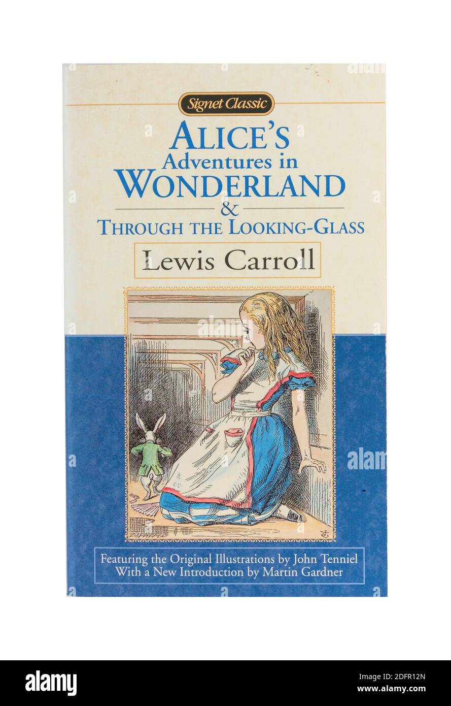 Alice's Adventures in Wonderland & Through the Looking-Glass classic per bambini libro di Lewis Carroll, Greater London, England, united kingdom Foto Stock
