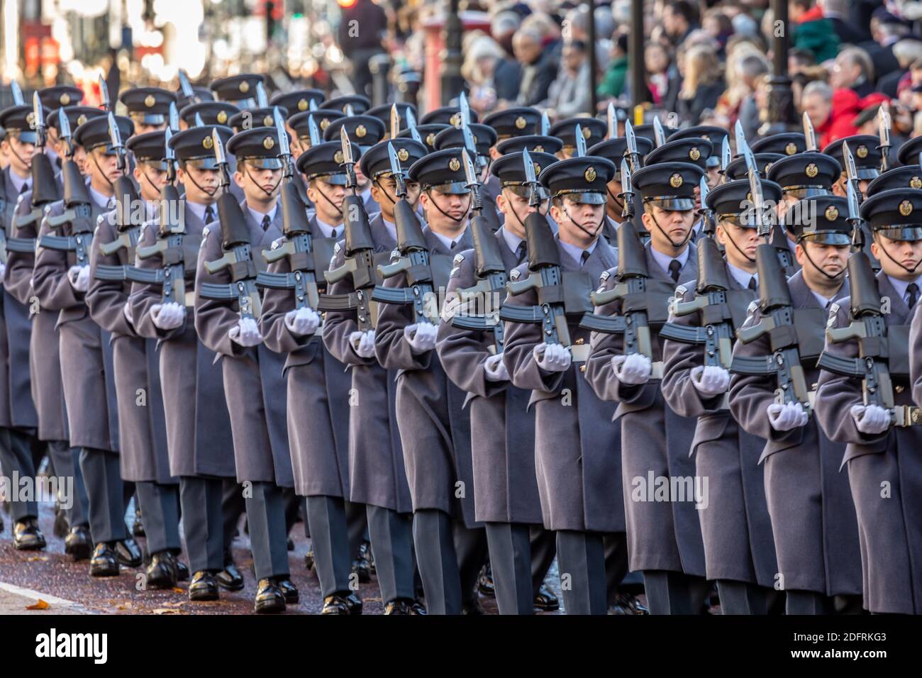 Queens Color Squadron Royal Air Force, Birdcage Walk, Londra Foto Stock