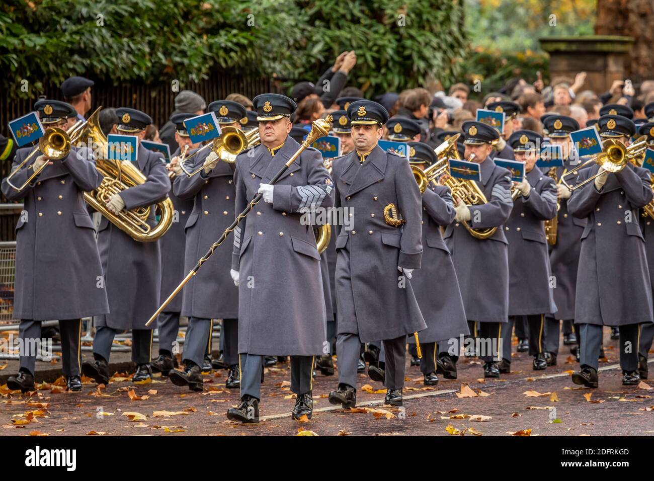 Band of the Royal Air Force, Birdcage Walk, Londra Foto Stock