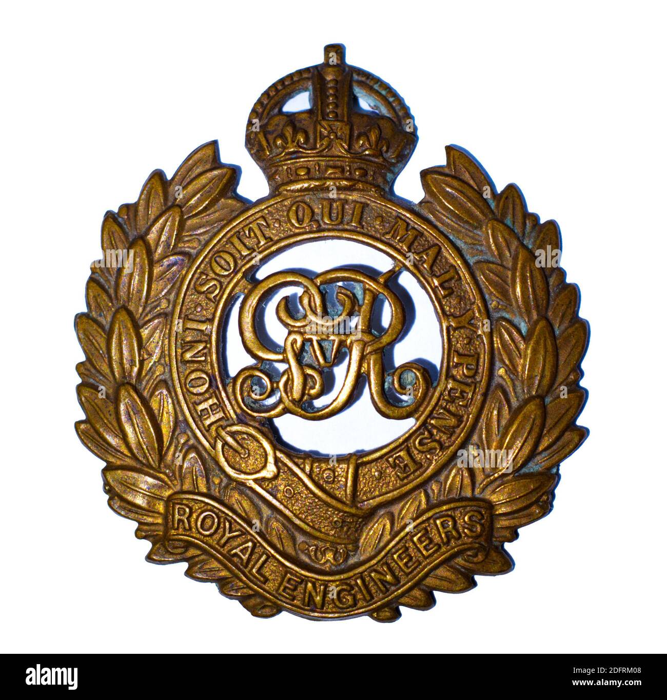 Un badge di protezione del Royal Engineers c. 1910-1936. Foto Stock