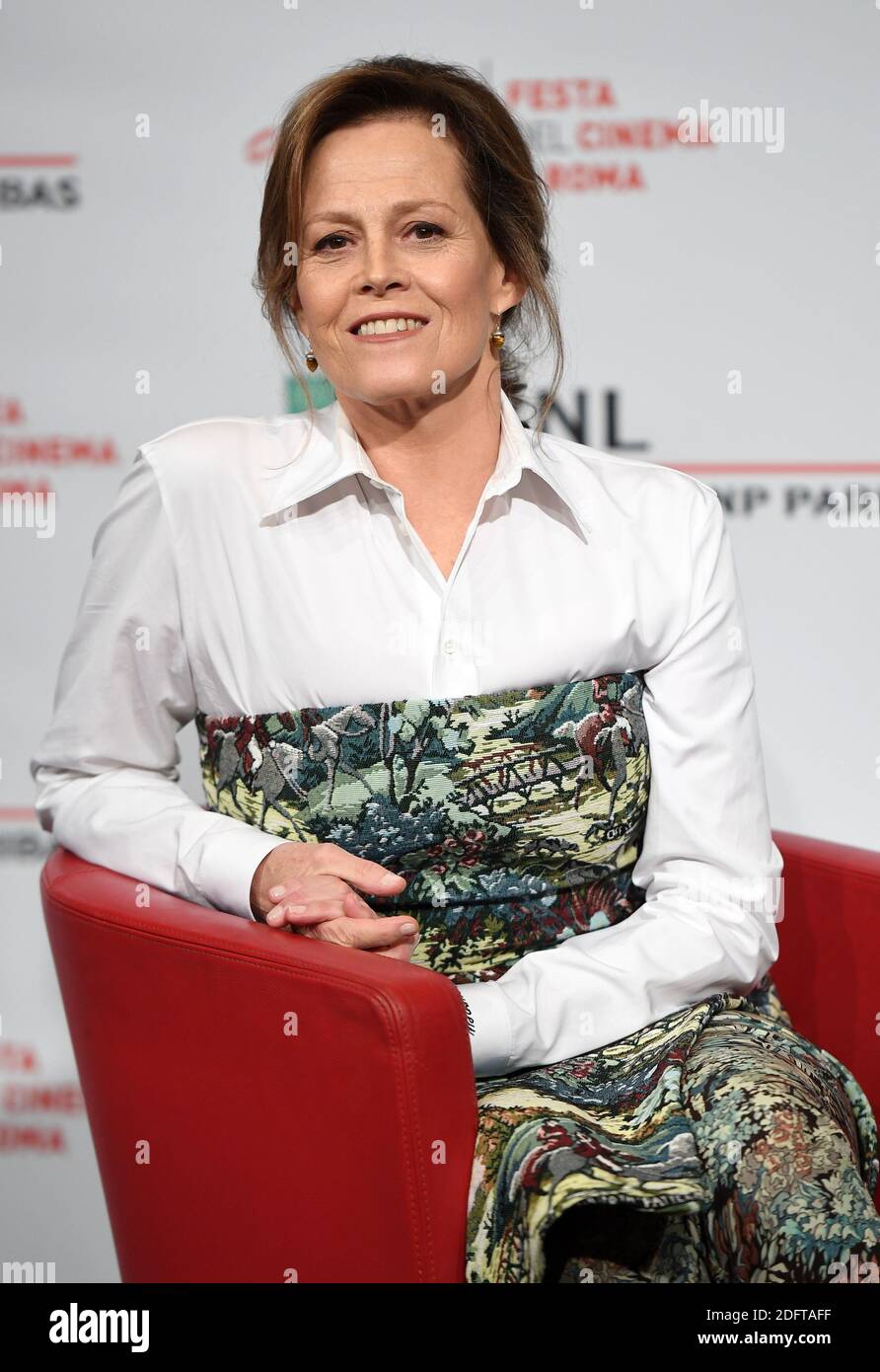 Sigourney Weaver partecipa a una fotocellula durante il 13° Festival del Cinema di Roma all'Auditorium Parco della Musica il 24 ottobre 2018 a Roma. Foto: Eric Vandeville/ABACAPRESS.COM Foto Stock