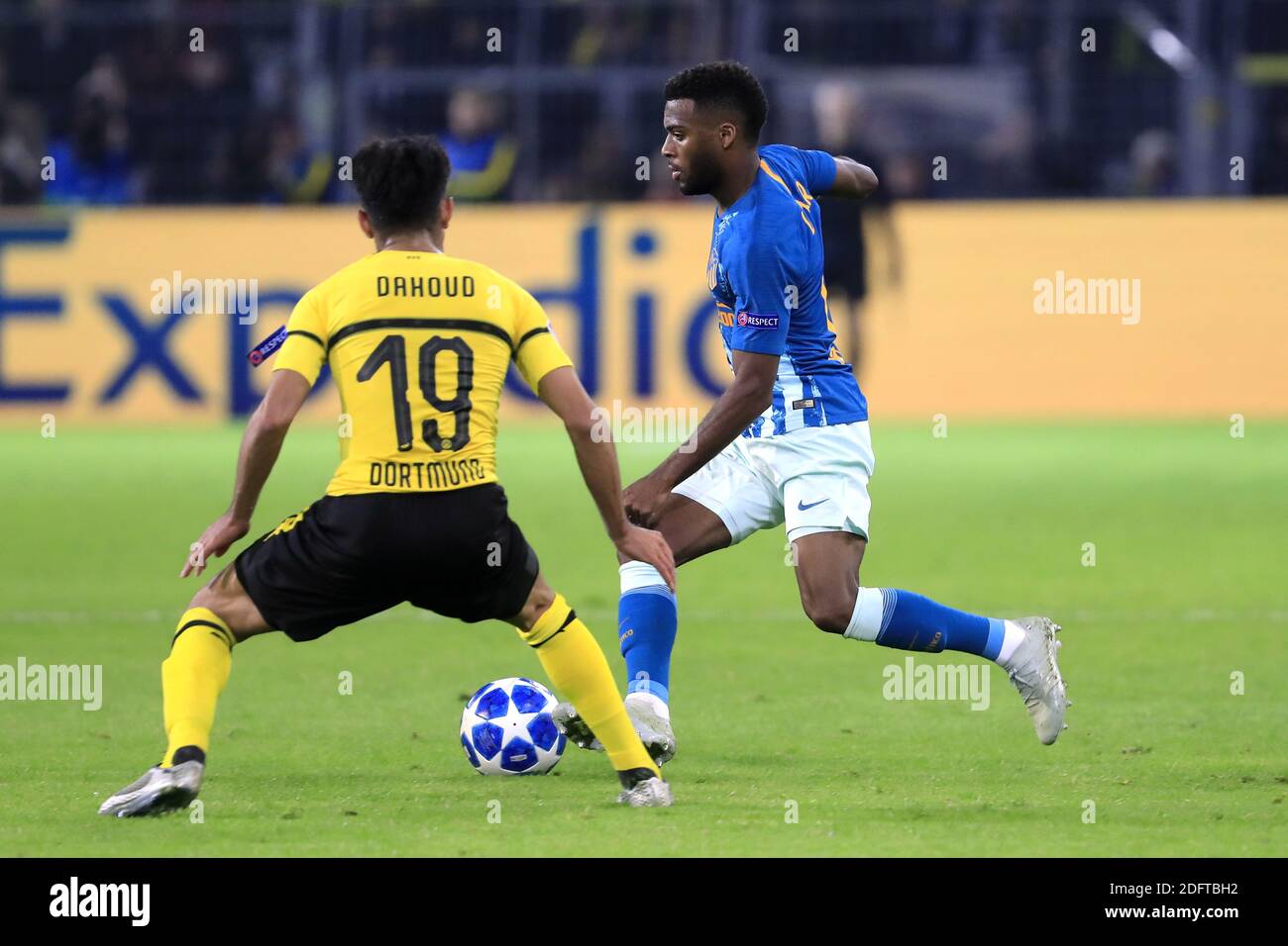 Thomas Lemar dell'Atletico Madrid durante la fase di Gruppo della Champion's League, Dortmund vs Atletico Madrid allo Stadio BVB, Dortmund, Germania il 24 ottobre 2018. Dortmund ha vinto 4-0. Foto di Henri Szwarc/ABACAPRESS.COM Foto Stock