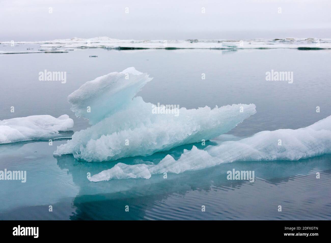 Ghiaccio galleggiante in mare Chukchi, Russia Estremo Oriente Foto Stock