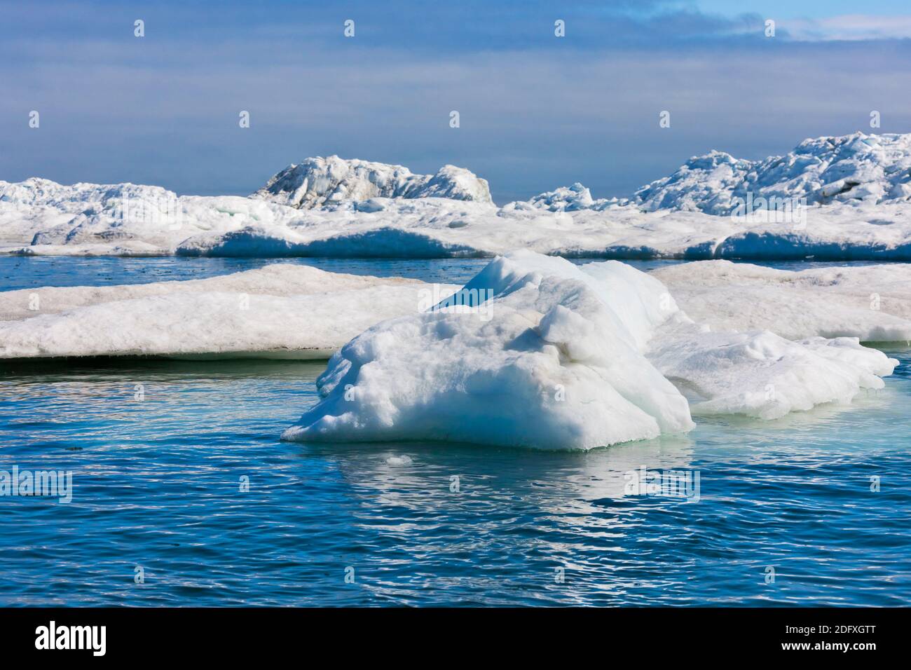 Iceberg nel mare Chukchi, Russia Estremo Oriente Foto Stock