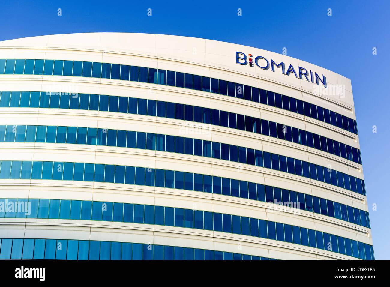 Set 21, 2020 Brisbane / CA / USA - sede centrale di BioMarin nella Silicon Valley; BioMarin Pharmaceutical Inc. È un'azienda di biotecnologia americana Foto Stock
