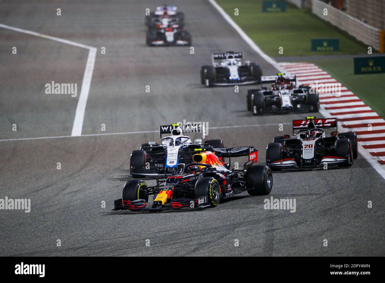 23 ALBON Alexander (tha), Aston Martin Red Bull Racing Honda RB16, 06 LATIFI Nicholas (CAN), Williams Racing F1 FW43, 20 MAGNU / LM Foto Stock