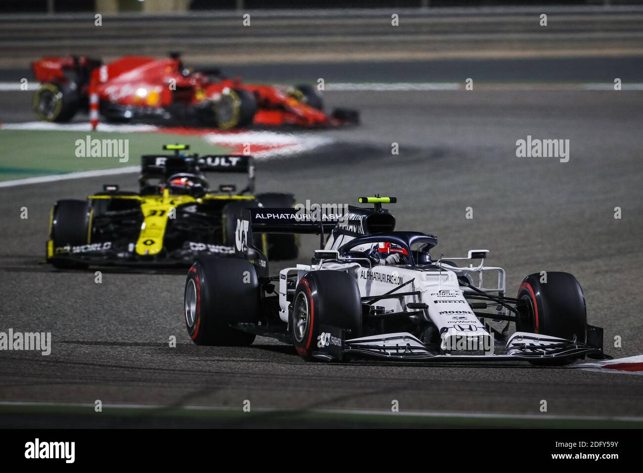 10 GASLY Pierre (fra), Scuderia AlphaTauri Honda AT01, in azione durante la Formula 1 Rolex Sakhir Grand Prix 2020, da Decembe/LM Foto Stock