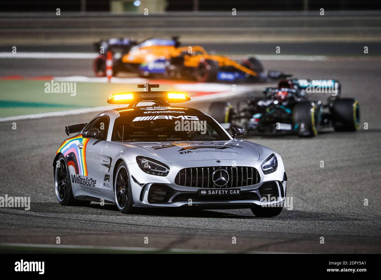 safety car, durante la Formula 1 Rolex Sakhir Grand Prix 2020, dal 4 al 6 dicembre 2020 sul Bahrain International Circui/LM Foto Stock