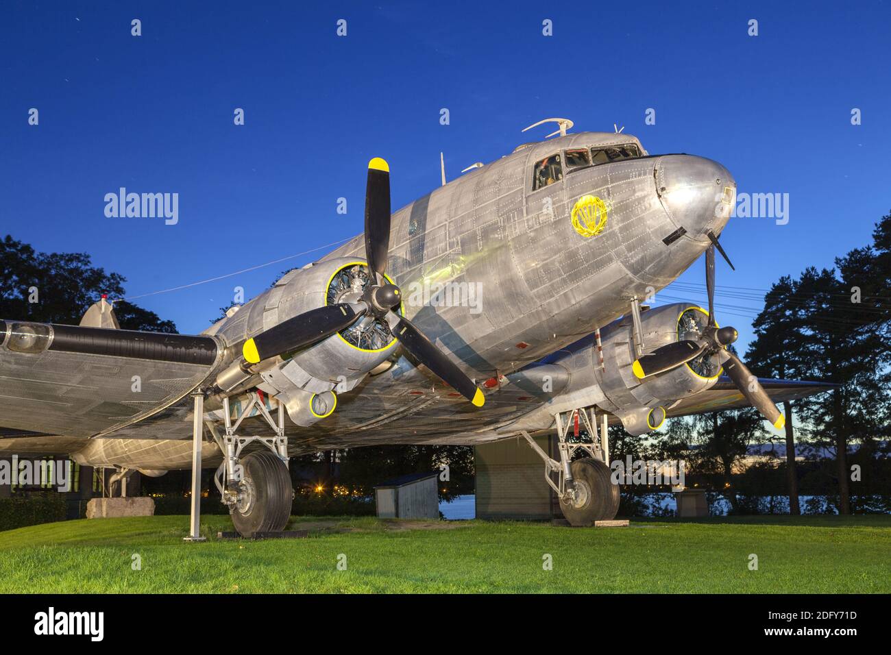 Geografia / viaggio, Svezia, Vaestra Goetalands laen, Karlsborg, aereo Douglas DC-3 792, Karlsborg, Additional-Rights-Clearance-Info-Not-Available Foto Stock