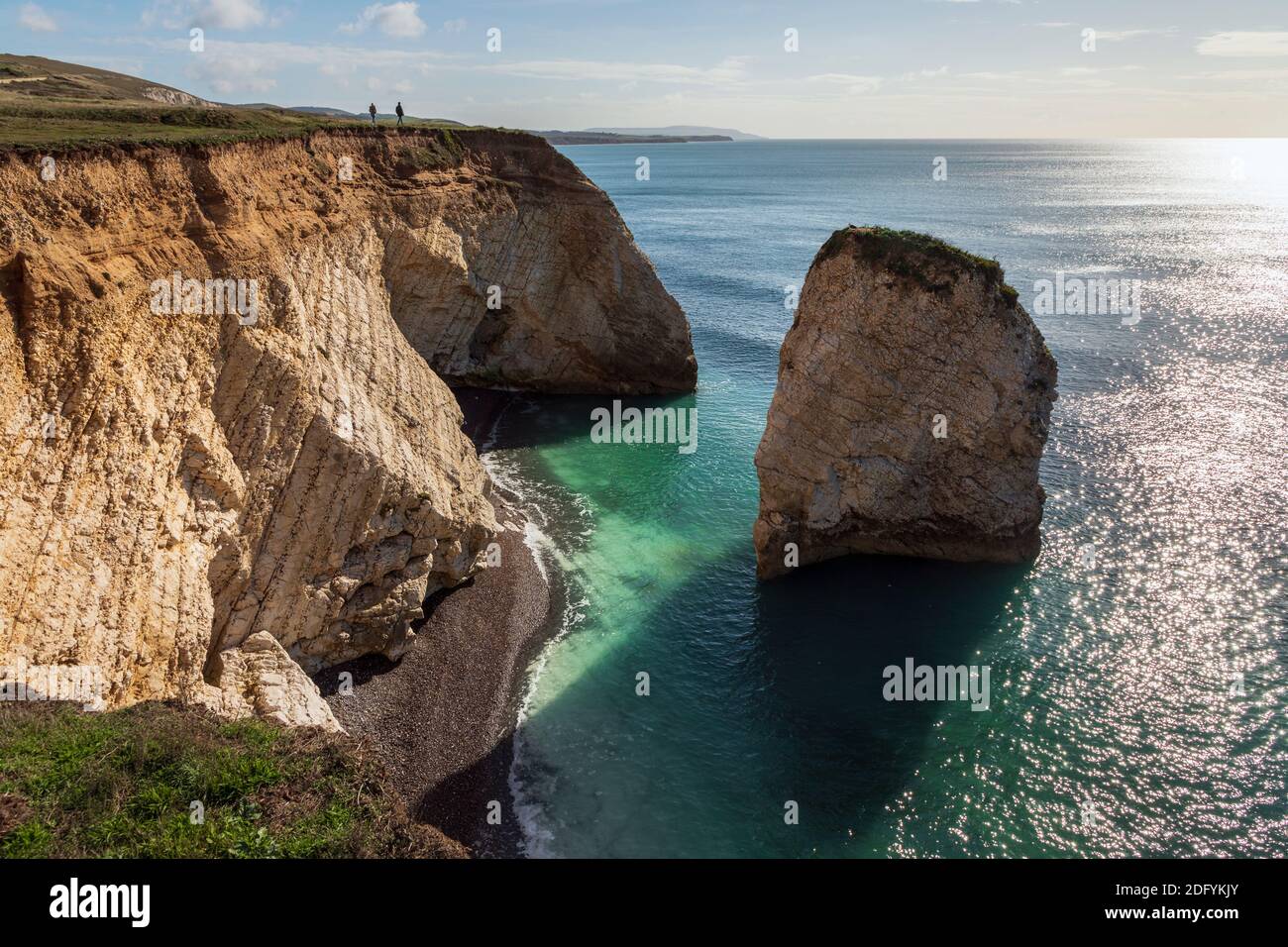 La baia di acqua dolce, Isola di Wight Foto Stock