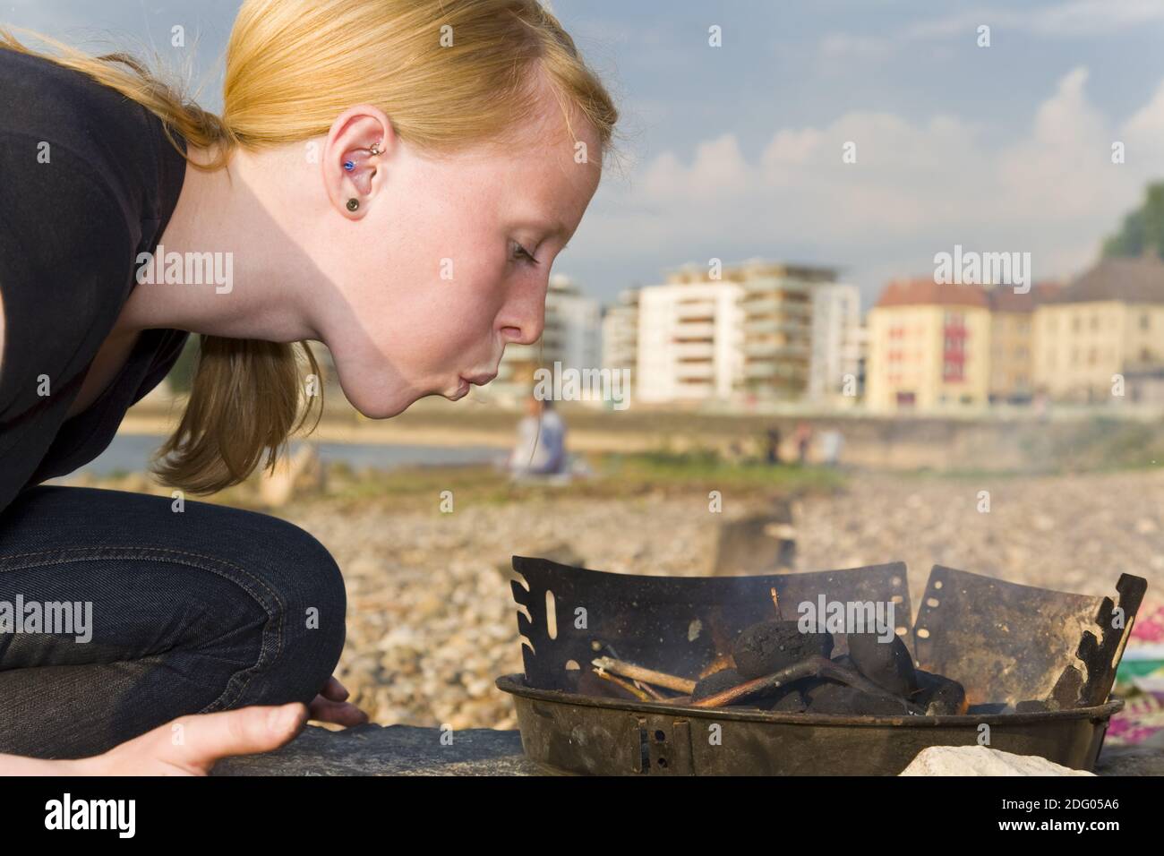 Alimentazione dell'aria Foto Stock