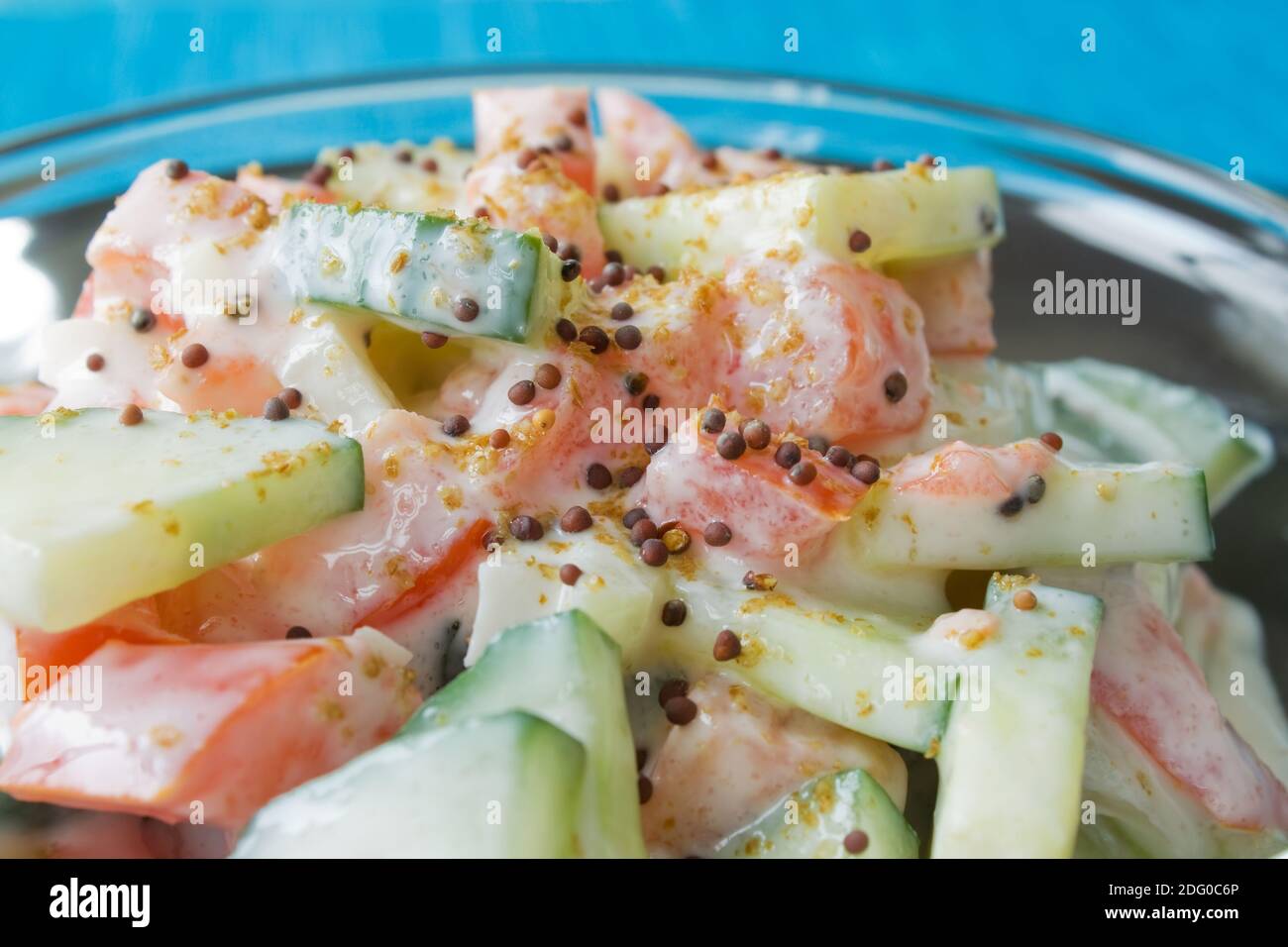 Gurken Tomaten Raita - pomodori cetrioli Raita Foto Stock