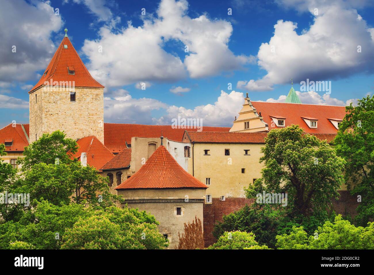 Palazzo Lobkowicz e Torre Daliborka a Praga, Repubblica Ceca Foto Stock