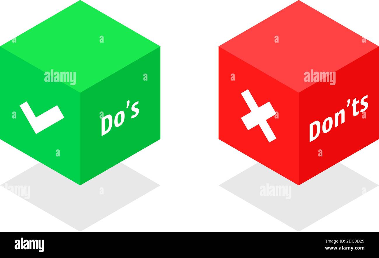dos e non come cubo isometrico Illustrazione Vettoriale