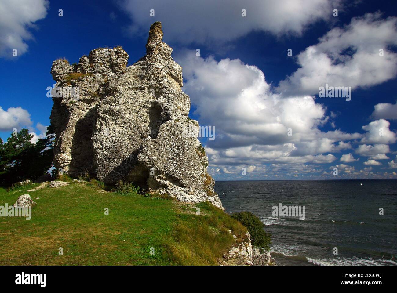 Formazioni di Rausker sull'isola di Gotland Foto Stock