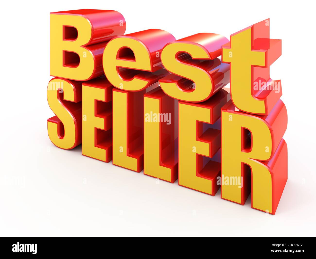 Best-seller segno isolato su bianco Foto Stock