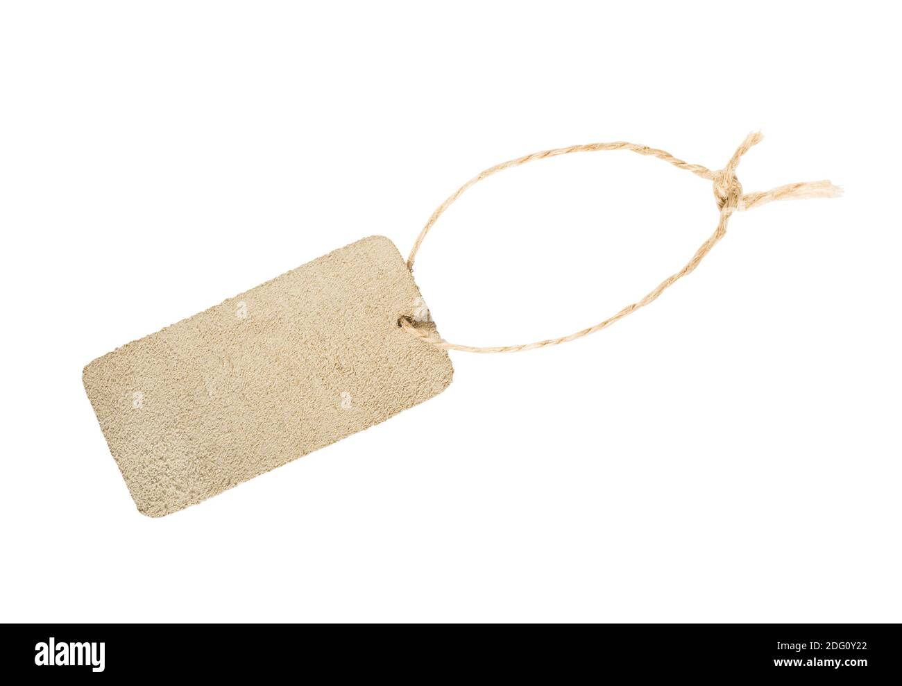 Etichetta in pelle vuota Foto Stock