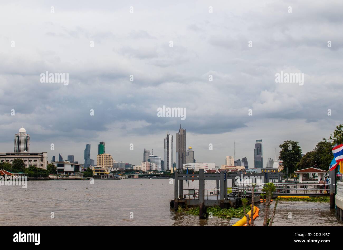 Fiume Chao Praya di Bangkok Thailandia Asia Foto Stock