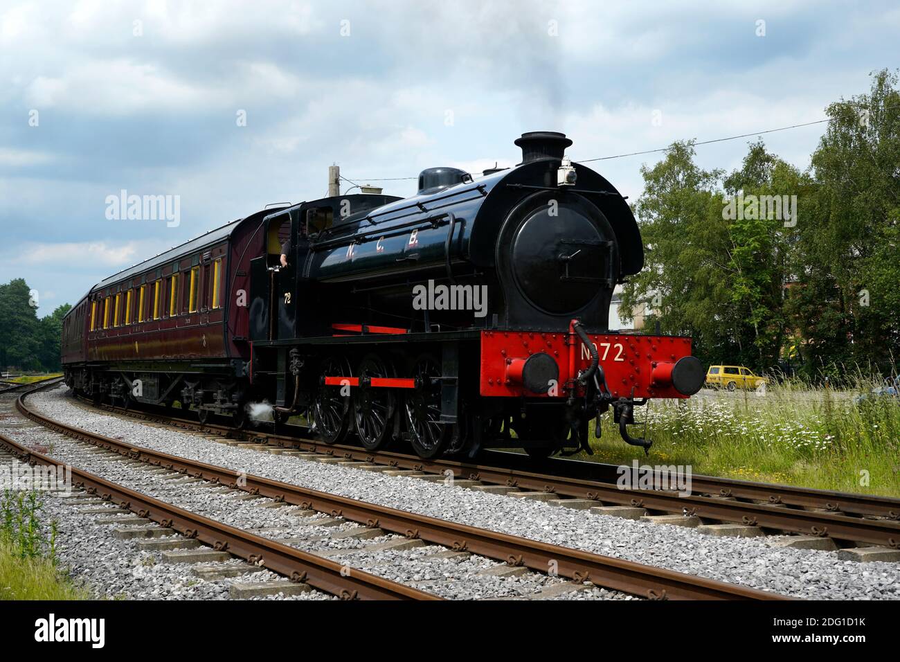 Treno a vapore Derbyshire Inghilterra Foto Stock