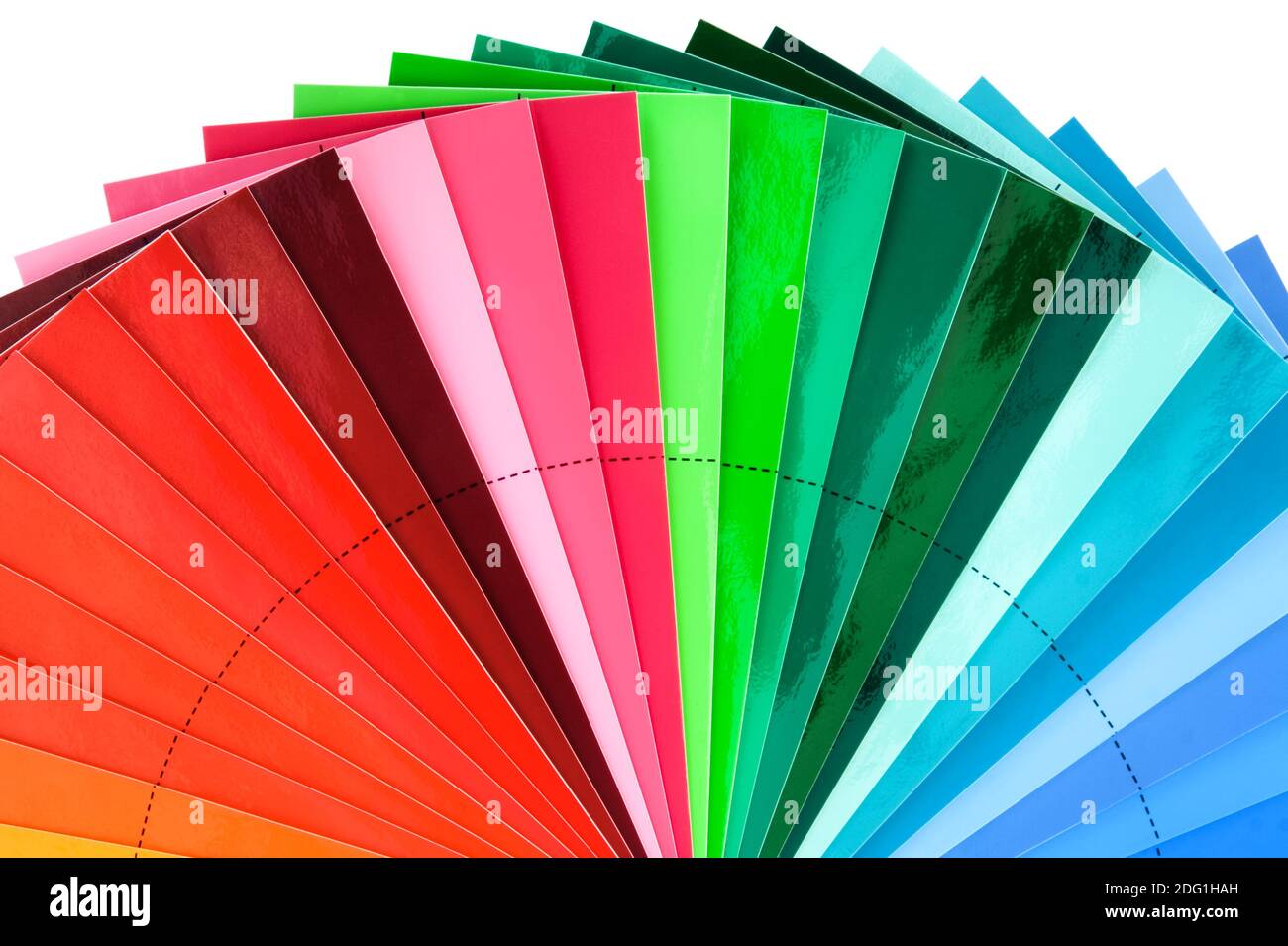 Ritaglio ventola campione colore Foto Stock