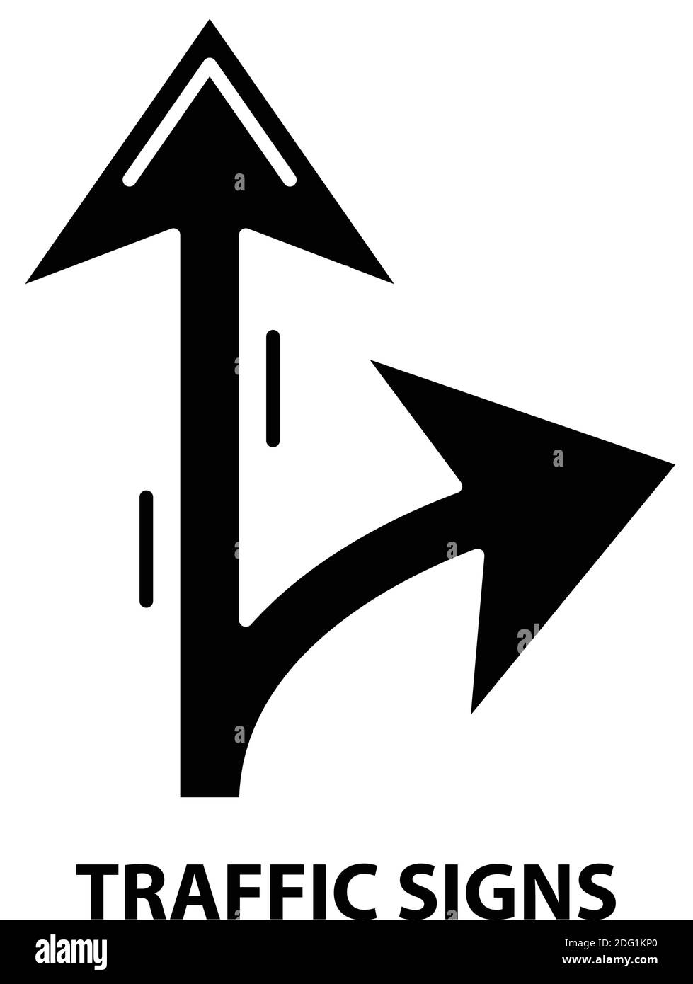 icona segnali stradali, segnale vettoriale nero con tratti modificabili, illustrazione del concetto Illustrazione Vettoriale