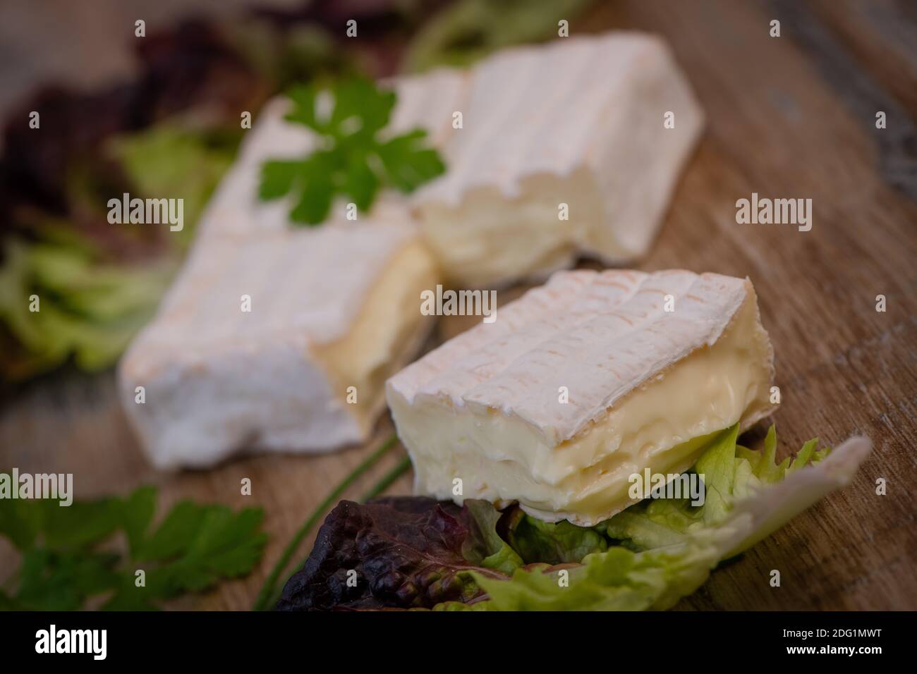 Pont l'Eveque, formaggio francese dalla Normandia prodotta da latte di vacca Foto Stock