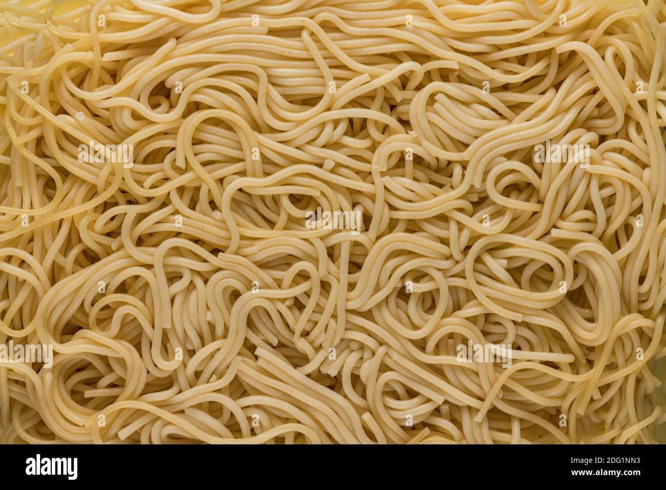 Dettaglio spaghetti cotti Foto Stock