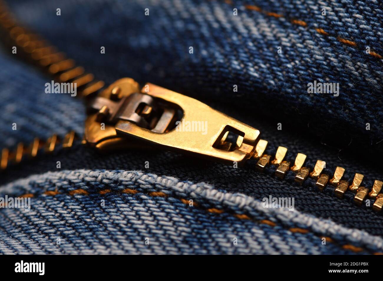 Jeans zip dettaglio Foto Stock