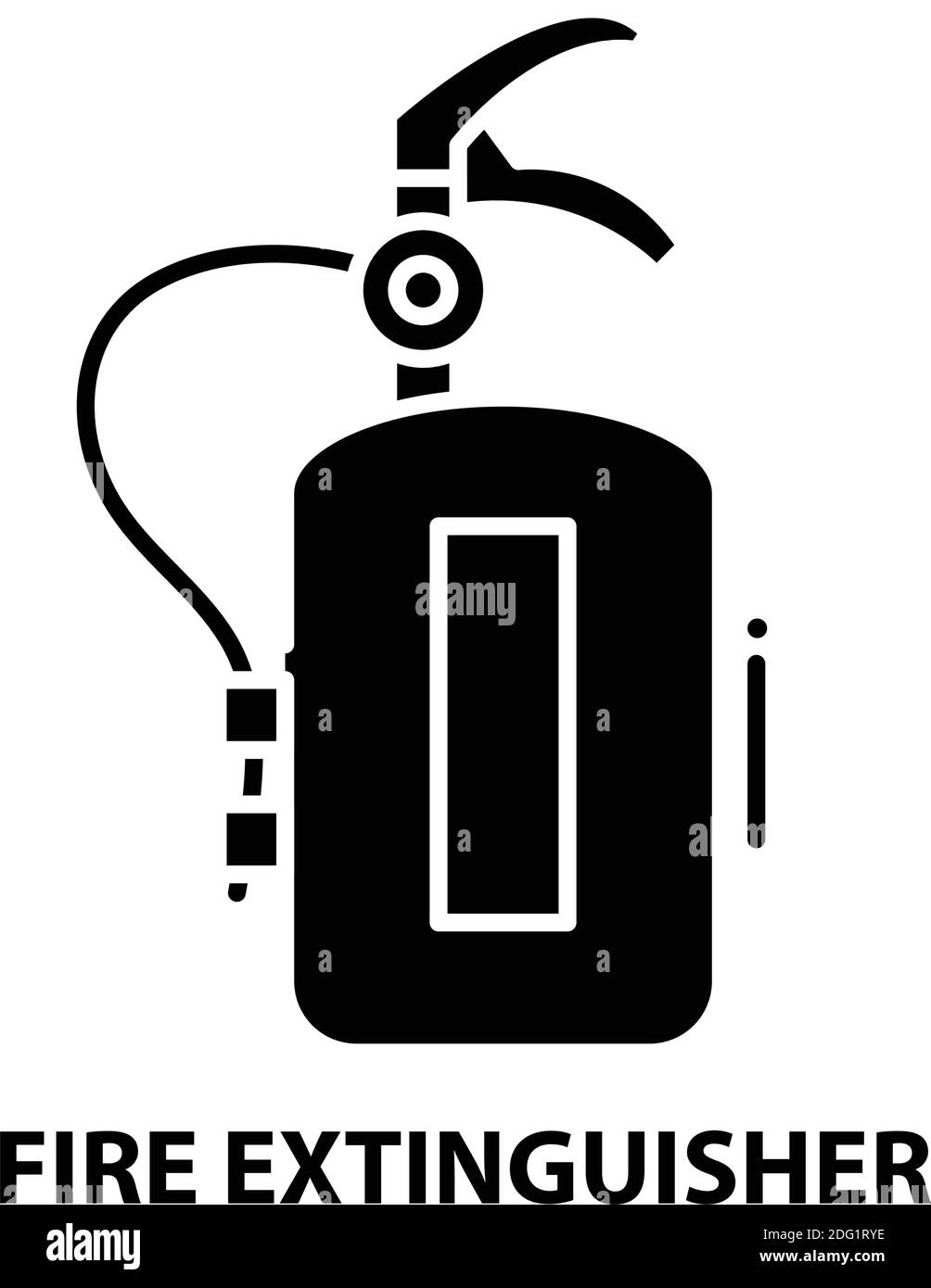 icona estintore, segno vettoriale nero con tratti modificabili, illustrazione del concetto Illustrazione Vettoriale