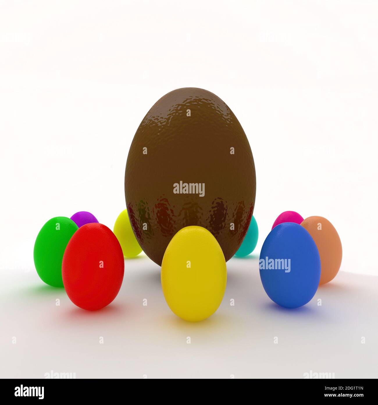 Uova colorate, sullo sfondo di pasqua Foto Stock