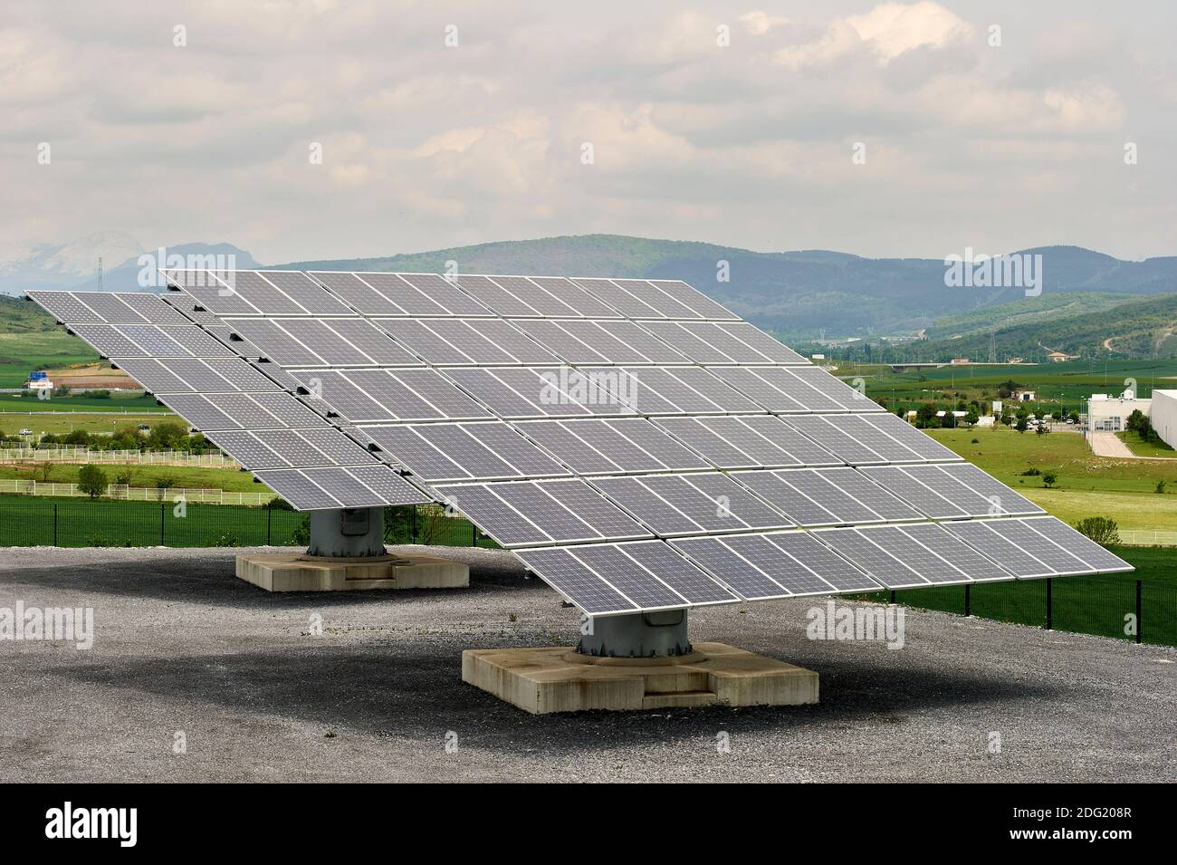 Le celle solari a Alava Technology Park Miñano, Paesi Baschi Foto Stock