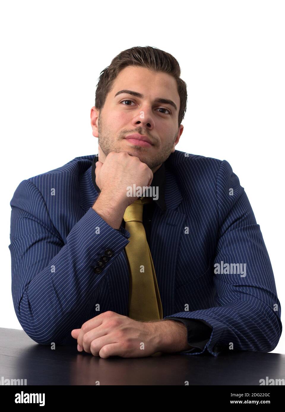 Imprenditore pensando Foto Stock