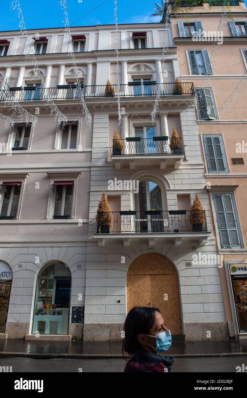Roma, Italia: Centro storico al tempo di Corona Virus. Via del corso. © Andrea Sabbadini Foto Stock