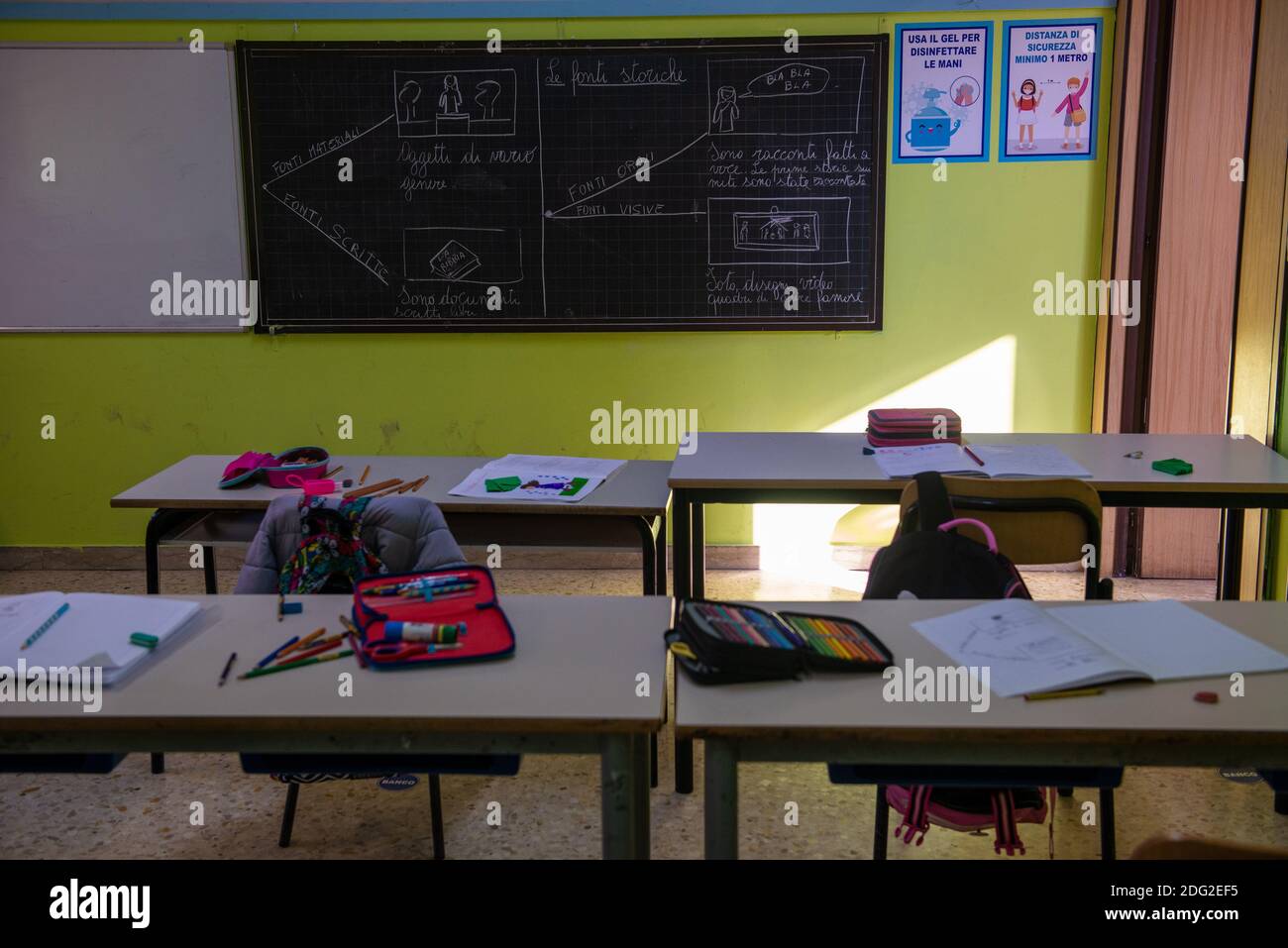 Roma, Italia: Scuola pubblica ai giorni di Corona Virus. © Andrea Sabbadini Foto Stock