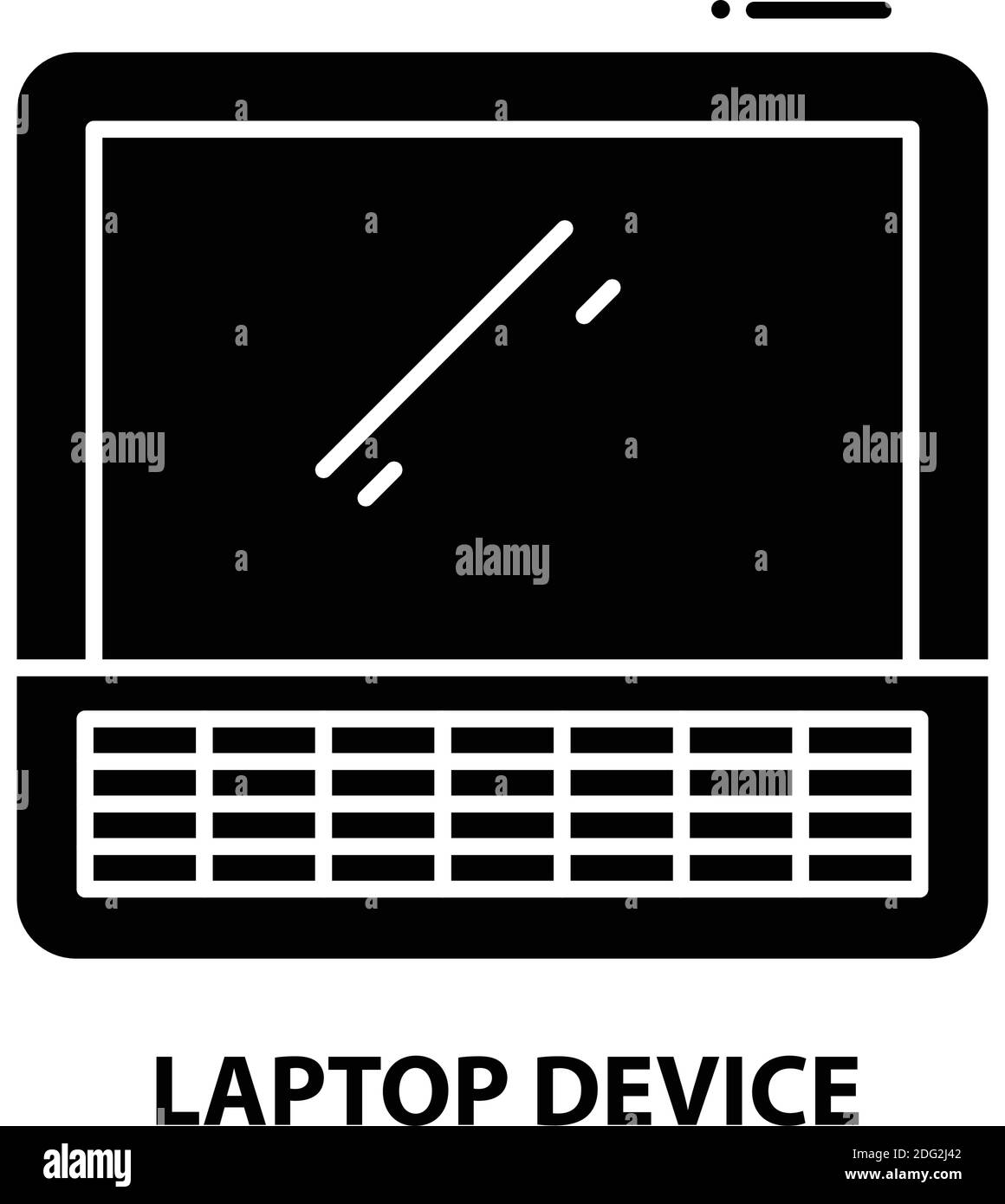 icona del dispositivo portatile, segno vettoriale nero con tratti modificabili, illustrazione del concetto Illustrazione Vettoriale