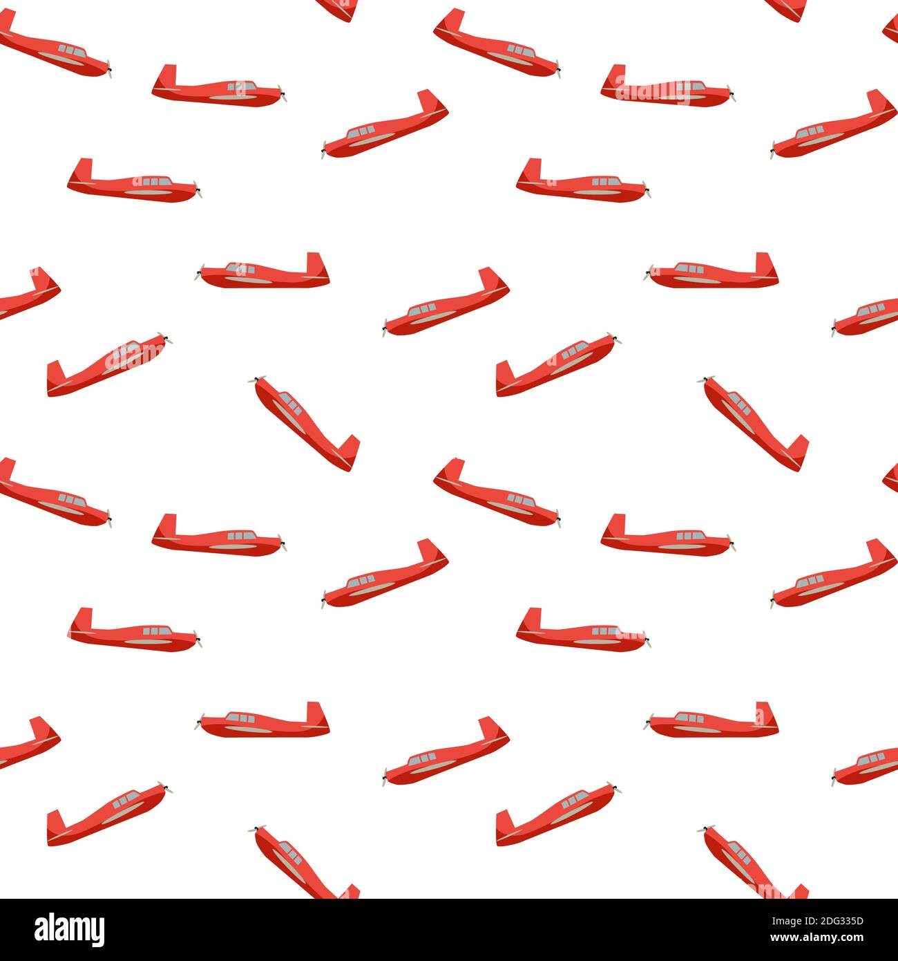 Modello a colori di un vecchio aereo che vola nel cielo. Schema senza giunture. Illustrazione. Foto Stock