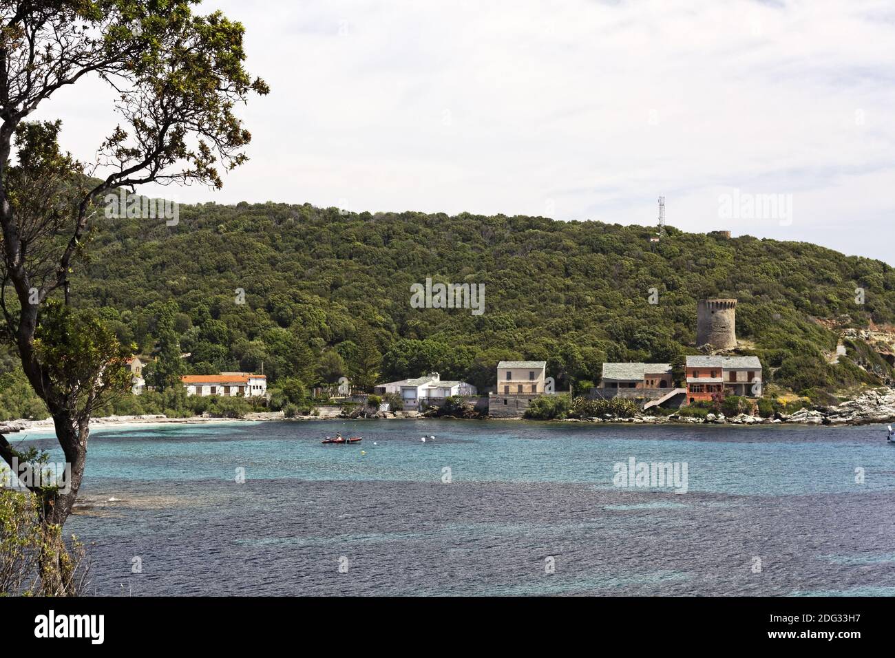 Marina de Giottani, Cap Corse, costa occidentale, Corsica Foto Stock