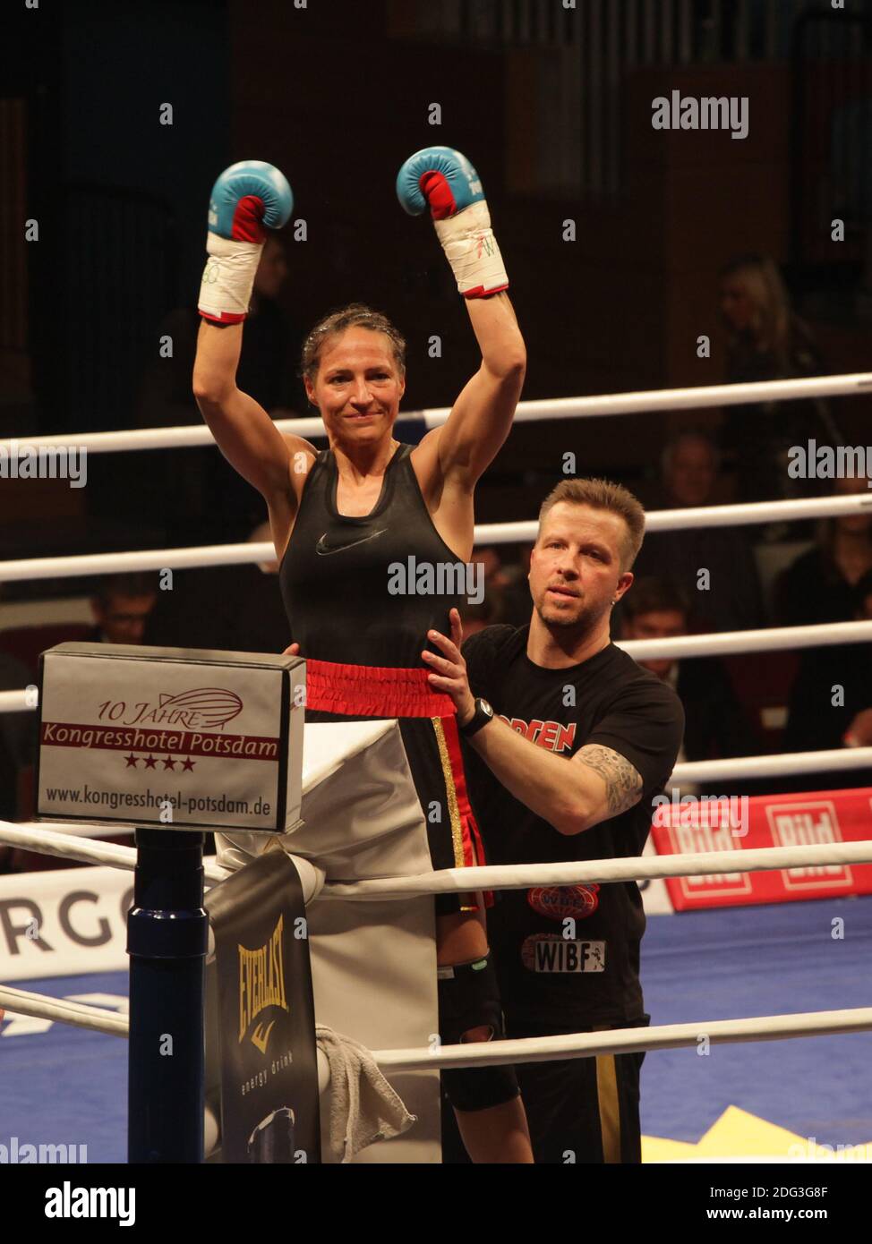 Campione del mondo di boxe Ramona KÃ¼hne Foto Stock