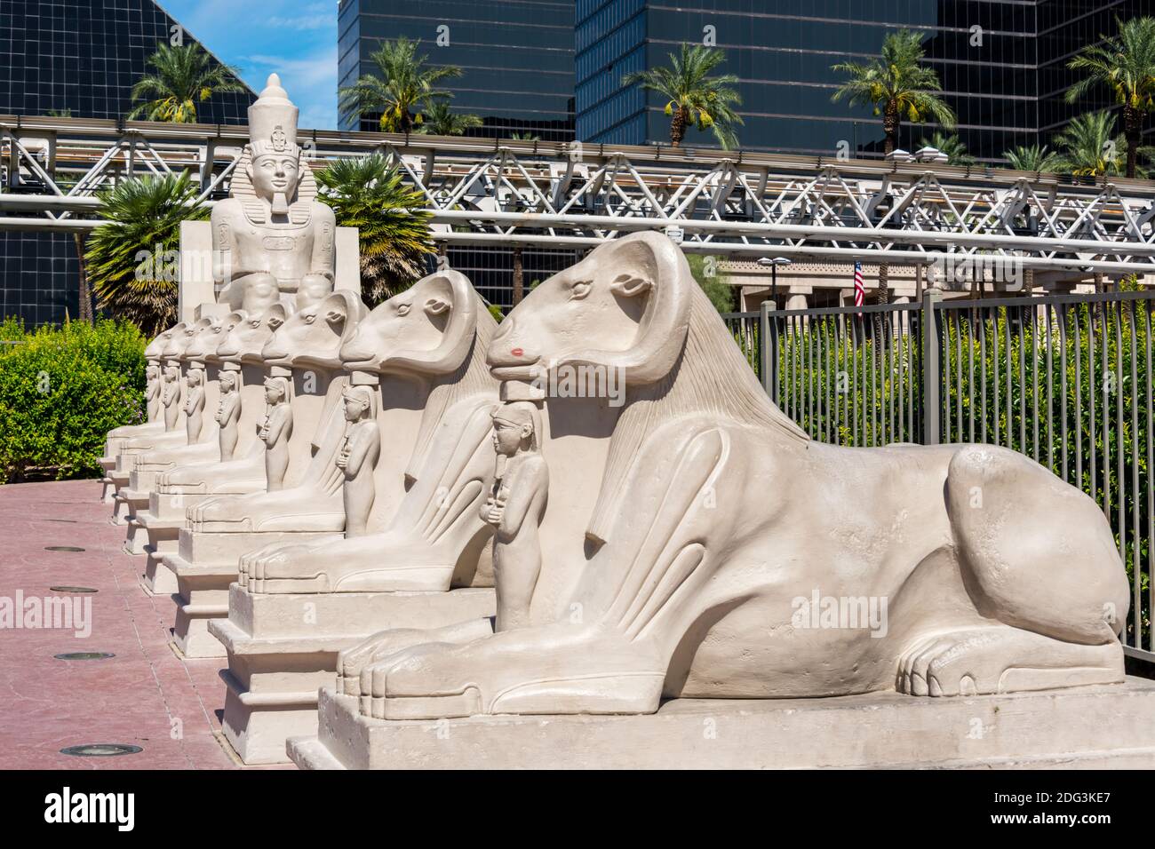 Las Vegas, Nevada, una fila di Rams Foto Stock