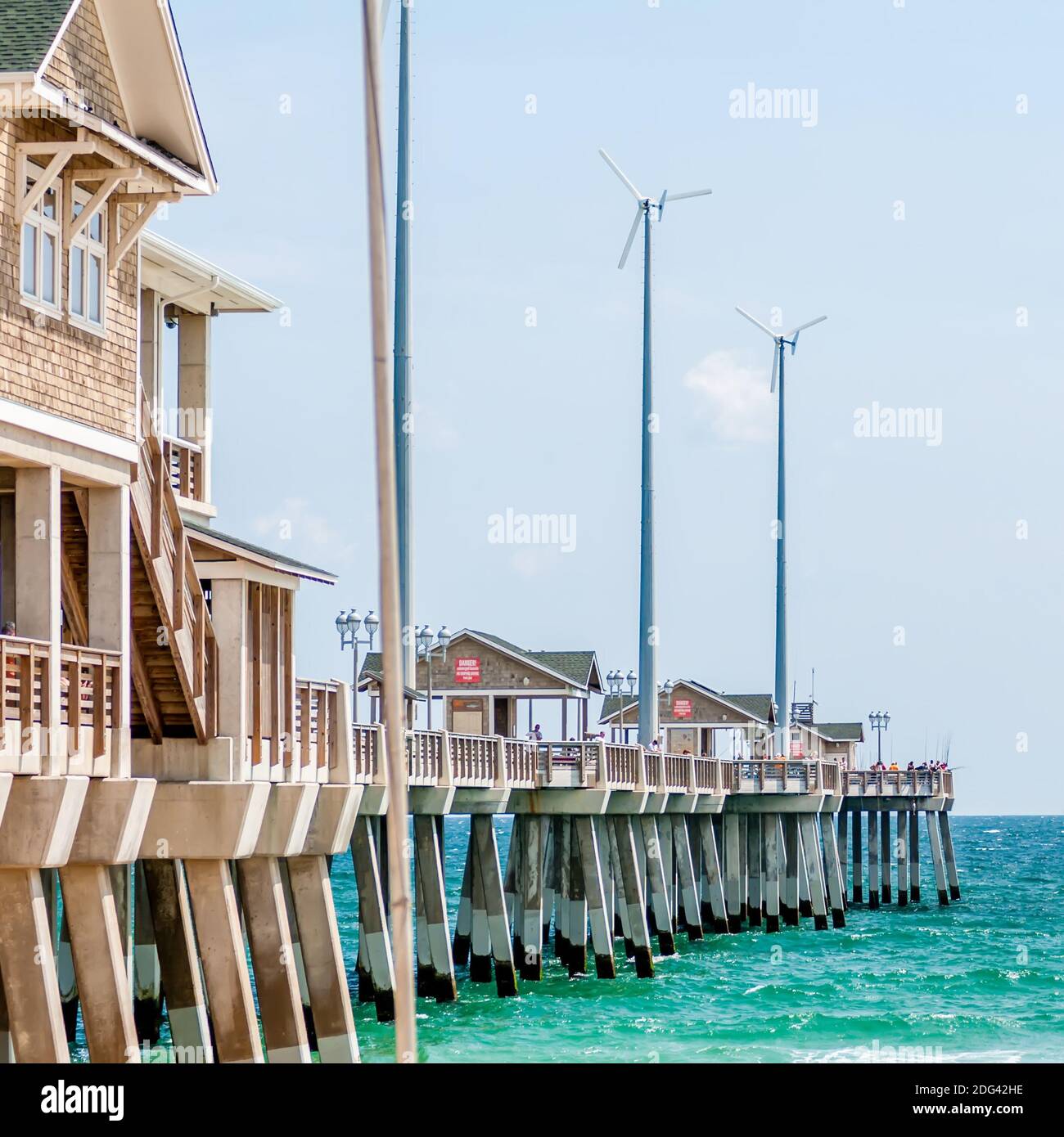 Jennette è Pier in Nag Testa, North Carolina, Stati Uniti d'America. Foto Stock