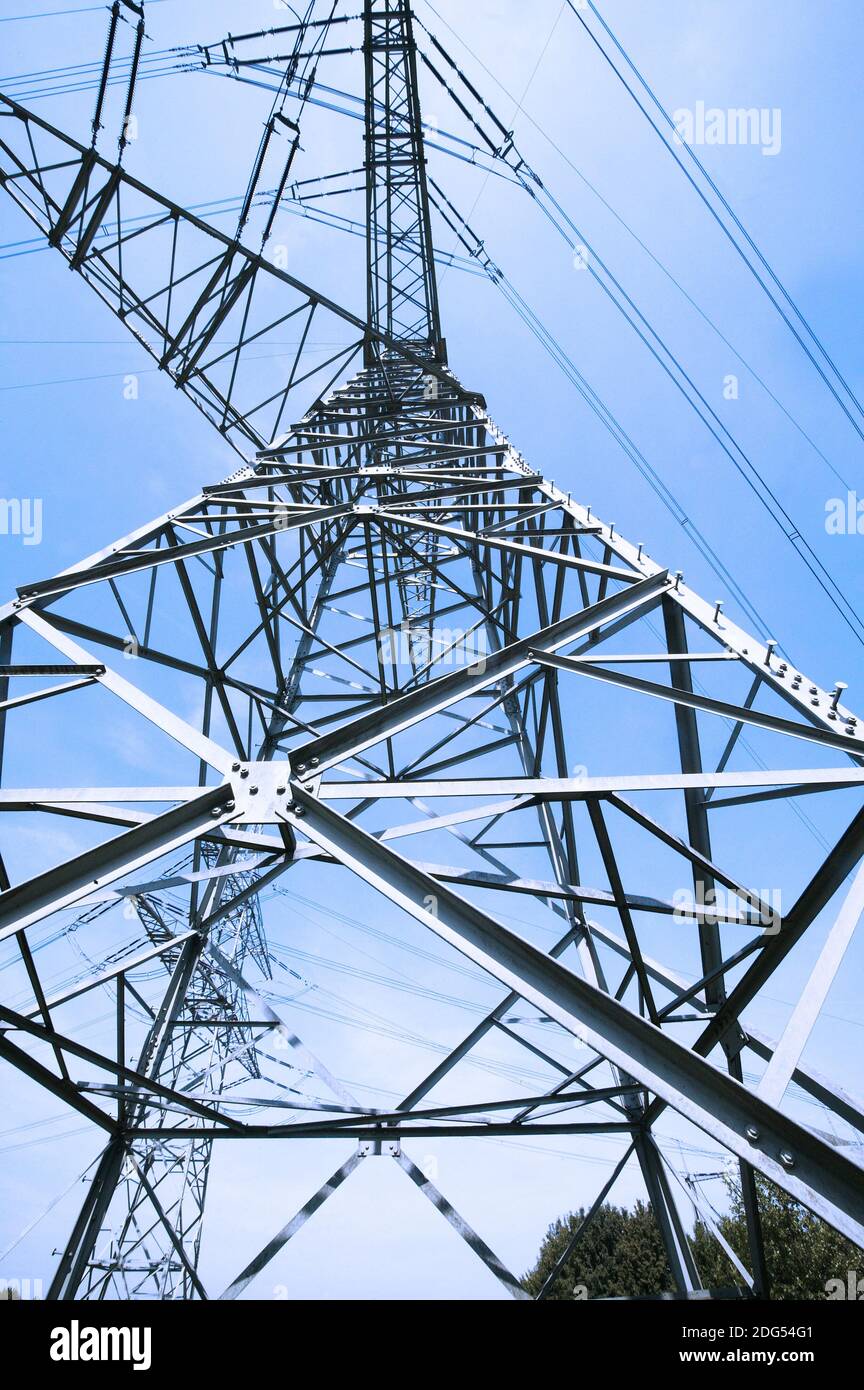 Powerline, linea di alimentazione Foto Stock