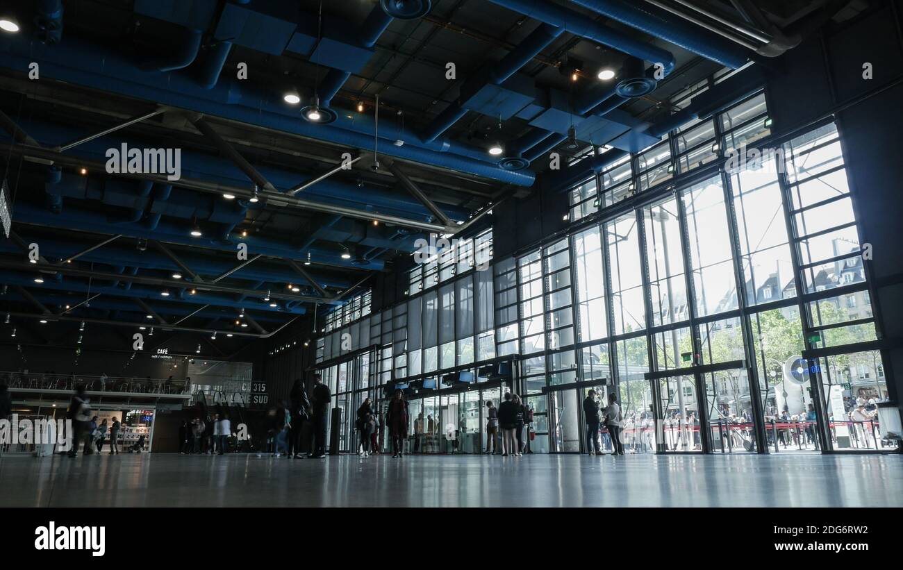 All'interno del Centro Georges Pompidou in Francia Foto Stock